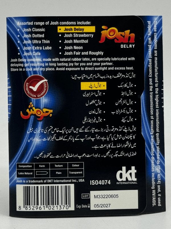 Josh Delay Condom - 3 Strong Delaying Condoms 2 Josh Delay Condom - 3 Strong Delaying Condoms
