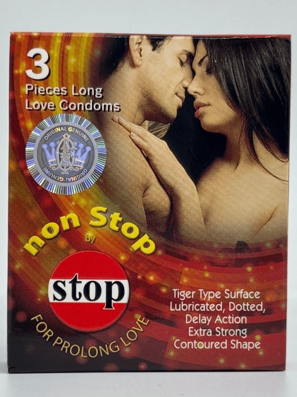 Non Stop Dotted & Lubricated Condoms – 3 Condoms