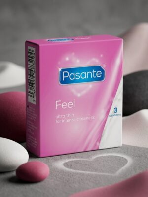 Pasante Feel Condoms – Ultra Thin for Intense Closeness | Pack of 3
