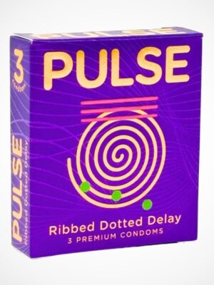 Pulse Condoms - 3 Ribbed Dotted Delay Condoms