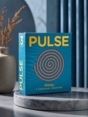 Pulse Delay Condoms | 3-Pack | Benzocaine Long-Lasting Performance