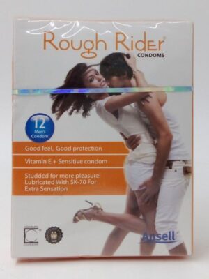 Rough Rider Condoms - 12 Studded Lubricated Condoms