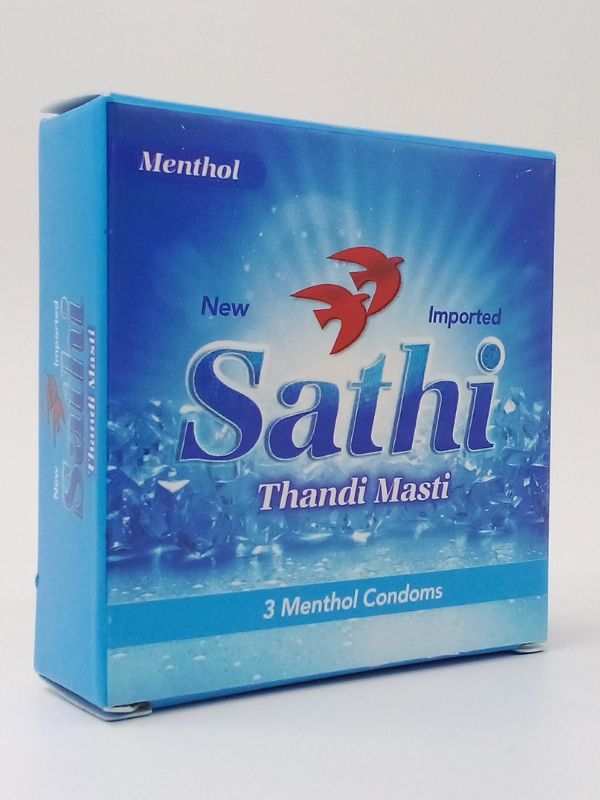 Sathi Condom Menthol 3 Pieces – Thandi Masti