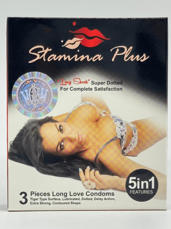 Stamina Plus Condoms –  3 Super Dotted Condoms