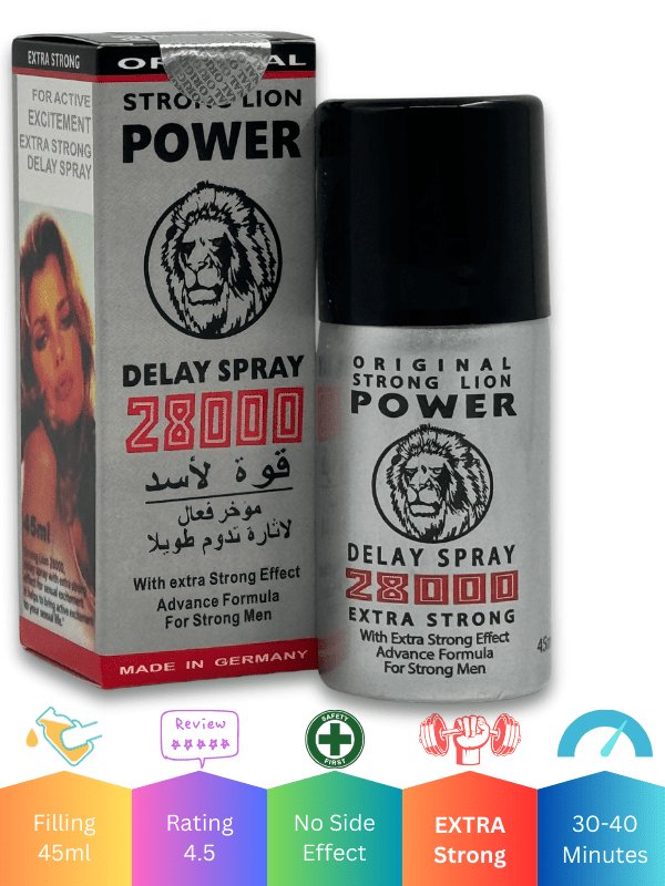 Strong Lion Power Delay Spray 45ML – 28000 Extra Strong Effect