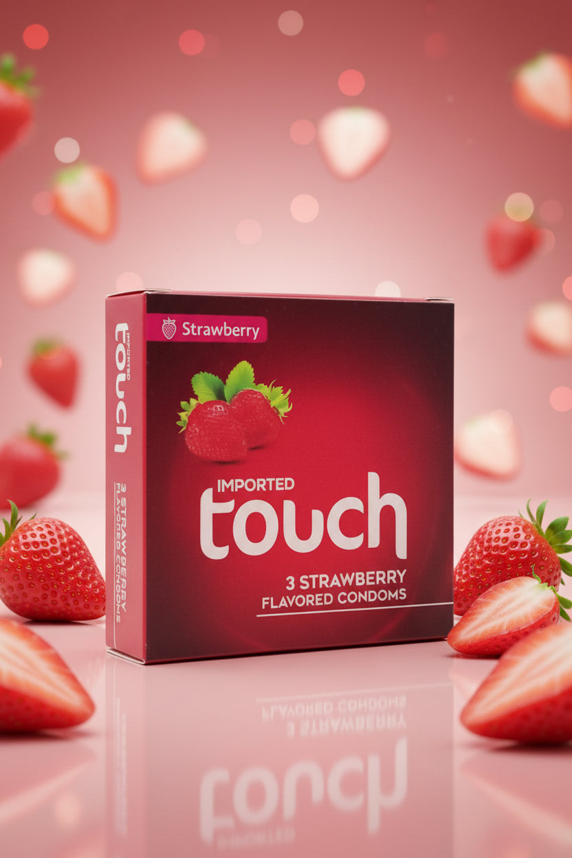 Touch Condoms Strawberry 3 Pieces