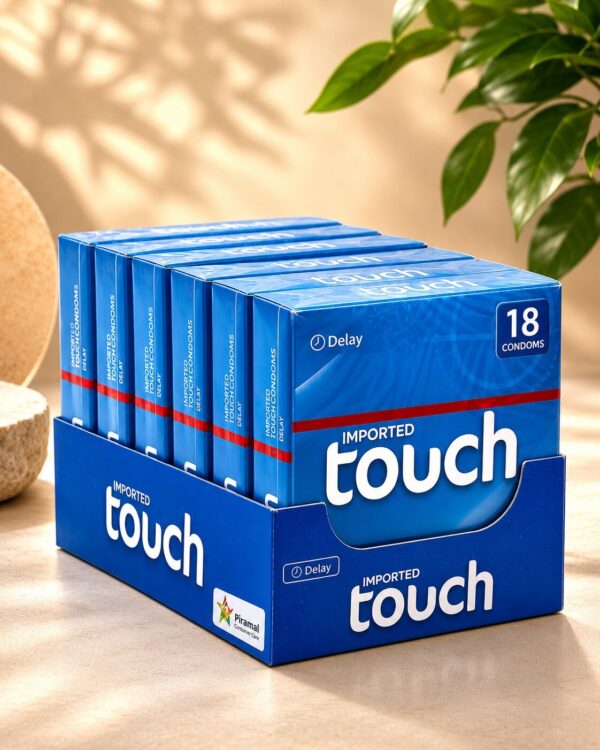 Touch Delay Condom – 18 Pack (6×3) | Long-Lasting Pleasure, Premium Latex