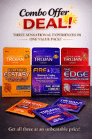 Trojan Condoms Variety Pack - 9 Premium Latex Condoms (3 Styles x 3 Pack)