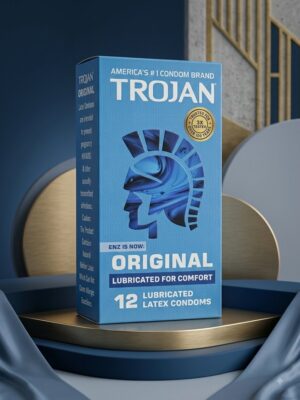 Trojan Original Condoms – 12 Lubricated Latex Condoms for Reliable Protection