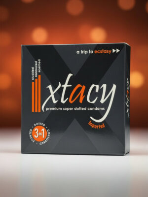 Xtacy Condoms -  3 Premium Super Dotted Condoms