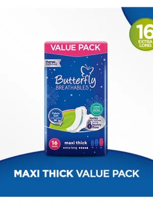 Butterfly Breathables Maxi Thick Pads Xl, 16-Pack in Pakistan