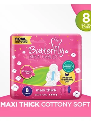 Butterfly Breathables Maxi Thick Pads, Extra Long, 8-Pack in Pakistan