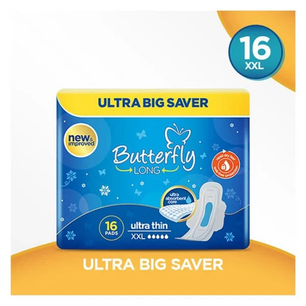 Butterfly Long Wide Size Ultra Napkins, Xxl, 16-Pack in Pakistan