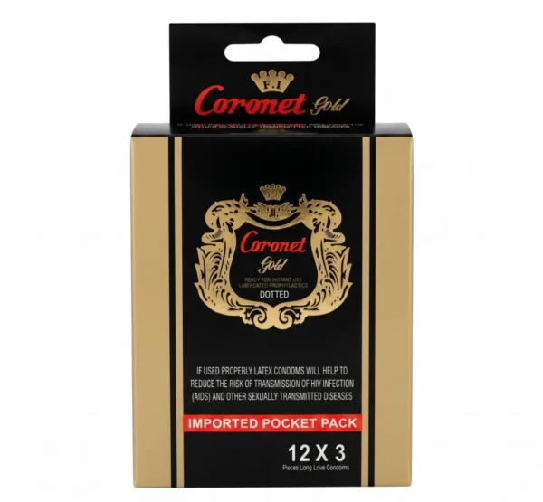 Coronet Gold Condoms 3S | Dotted & Lubricated in Pakistan 1 Coronet Gold Condoms 3S | Dotted & Lubricated in Pakistan
