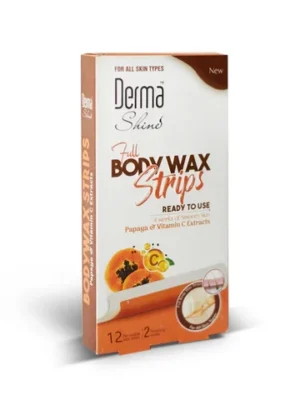Derma Shine Wax Strips | Full Body With Papaya & Vitamin C Extracts in Pakistan