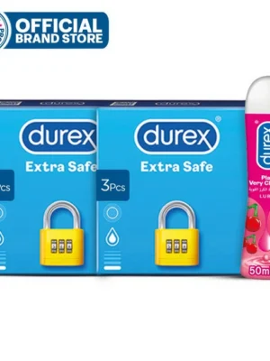 Bundle Pack Durex Extra Safe Condoms & Very Cherry Lube 50Ml in Pakistan
