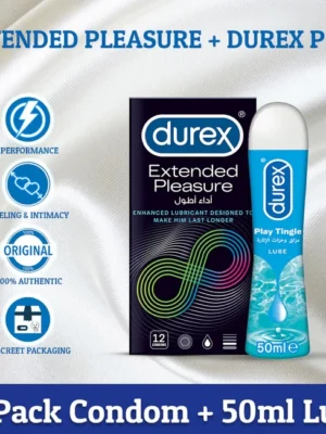 Durex Pleasure Pack – Condoms & Play Tingle Lube in Pakistan