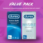 Durex Pack Of 2 – Extra Safe & Invisible Extra Thin Condoms in Pakistan