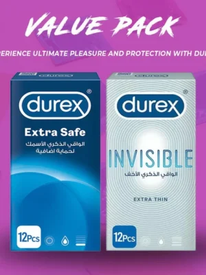 Durex Pack Of 2 – Extra Safe & Invisible Extra Thin Condoms in Pakistan