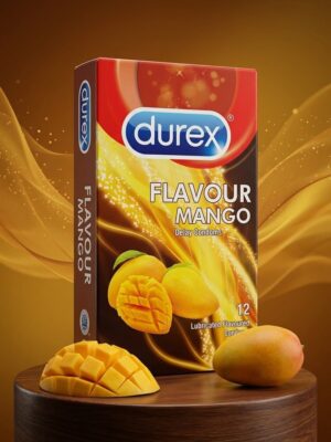 Durex Mango Flavoured Condoms – Pack of 12 | Lubricated