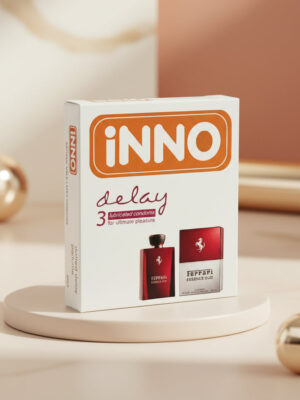 Inno Ferrari Scented Delay Condoms - 3 Pack Dotted for Extended Pleasure