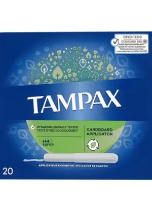 Tampax Cardboard Super Tampons (20 Pack) in Pakistan