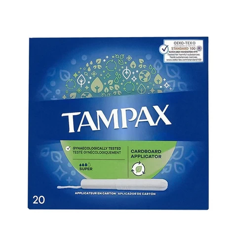 Tampax Cardboard Super Tampons (20 Pack) in Pakistan