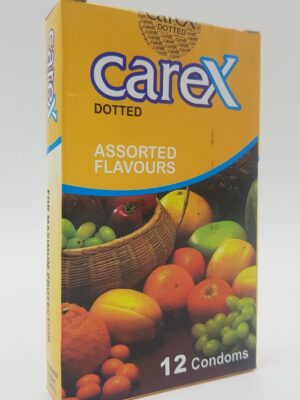 Carex Dotted Condoms - 12 Assorted Flavor Condoms