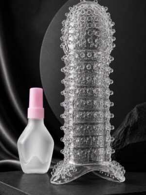 Crystal Silicone Spike Condom | A-Shape Reusable & Washable with Lubricant