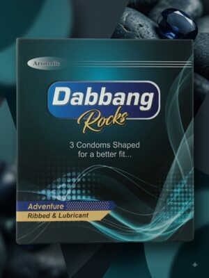 Dabbang Ribbed & Lubricated Condoms – Pack of 3 | Extra Pleasure, Natural Latex