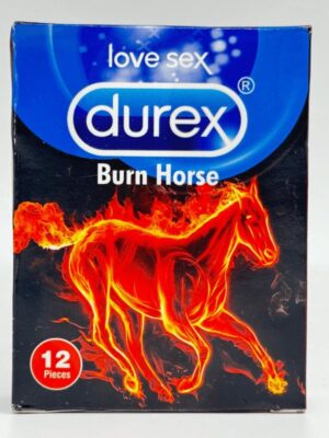 Durex Burn Horse Condom - 12 Lubricant Condoms