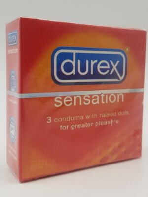 Durex Condoms Sensation 3 Pieces – Durex Condoms with Dots