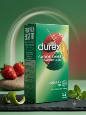 Durex Flavored Condoms – 12 Pack | Banana, Strawberry, Orange & Apple