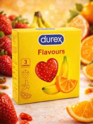 Durex Flavored Condoms - 3 Pack Fruity Mix (Strawberry, Banana, Orange)
