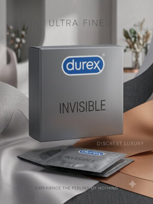 Durex Invisible Condoms - 3 Ultra Fine Condoms