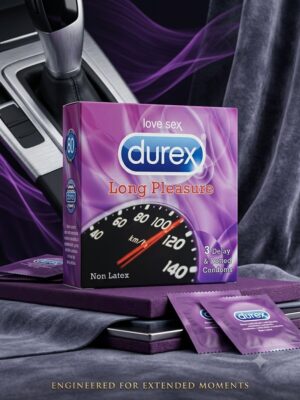 Durex Long Pleasure Condoms – Dotted Delay Condoms | Pack of 3