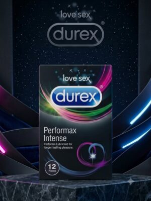 Durex Performax Intense Condoms | Delay Lubricant | Pack of 12