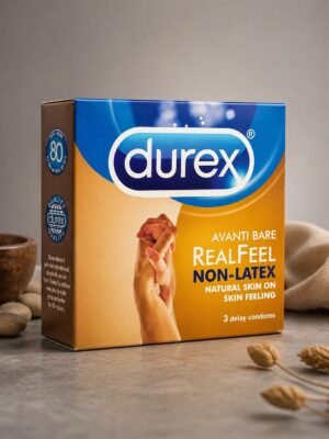 Durex Real Feel Non-Latex Condoms – Natural Skin Feeling | Pack of 3