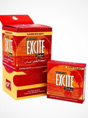Excite Dotted Condoms - 6 x 3 Condoms Pack