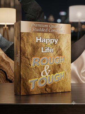 Happy Life Rough & Tough Studded Condoms for Men | Pack of 3