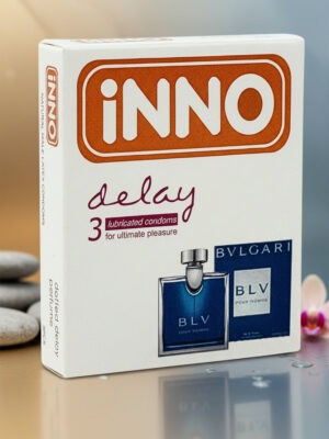 Inno Bvlgari Scented Delay Condoms - 3 Pack Dotted for Extended Pleasure